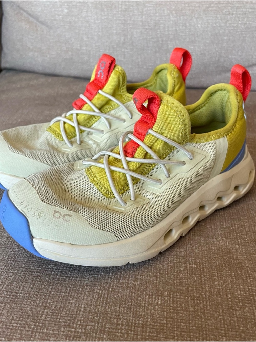 On Running Kids Cloudnova Sneakers in Yellow, Coral & Blue